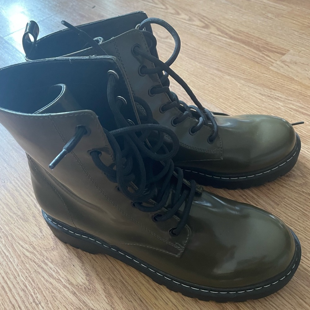 H&M Black Lace-Up Boots